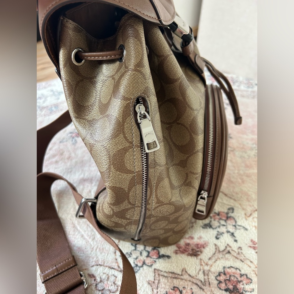 Authentic Coach Brown Monogram Backpack - image 3
